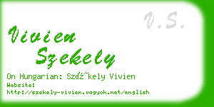 vivien szekely business card